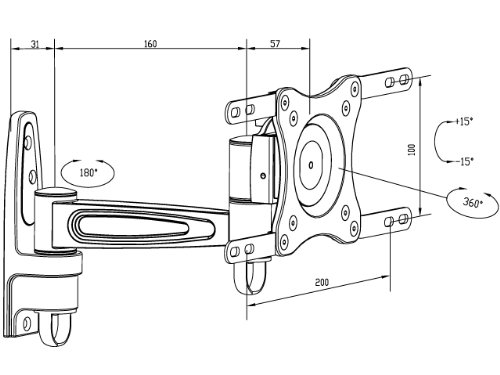 En Venta Multibrackets M VESA Flexarm 360 II - Soporte de pared para
pantalla plana (25 kg, 381 mm (15 "), 1016 mm (40 "), 1 kg, 381 - 1016
mm (15 - 40 ")) Revisión