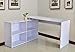 Produktbild FoxHunter Schöne Einrichtung L-Form Computer Eck-Schreibtisch mit Ablage Home Office Studie PC Tisch Workstation Gaming Möbel groß CD12 weiß