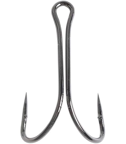 Lot de 50 hameçons doubles en acier au carbone durable pour pêche en eau salée Lot de 50 hameçons doubles en acier au carbone durable pour pêche en eau salée