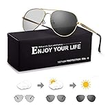 gafas de sol fotocromaticas para ciclismo 100% UV400 LENTES DE PROTECCIÓN:---bloquea los rayos UVA y UVB 100% dañinos. Las lentes polarizadas eliminan el resplandor y hacen que sus ojos se sientan más cómodos.