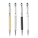 Price comparison product image QUALITY 2-in-1 Capacitive Touchscreen Stylus and Ballpoint Pen with Swarovski Crystals. FREE 4 REFILLS (SET OF 4: WHITE, BLACK, SILVER, LATTE)