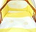 Baby Cot Beddding Set for Bed 140x70 cm Exklusive Flower yellow