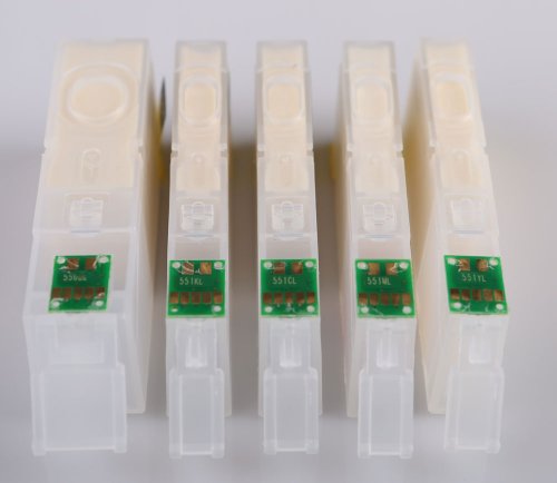 5 leere wiederbefüllbare Druckerpatronen mit Auto Reset Chip für Canon iP7250, MG5450, MG5550, MG6450, MX725, MX925 - 2