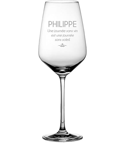 Verre À Vin Message Papa 86 Ans Personnalisé Lot De 4 - Message Personnalisable - Cadeau Anniversaire Papa - Cadeau 86 Ans - Cadeau Homme Fete Des Peres