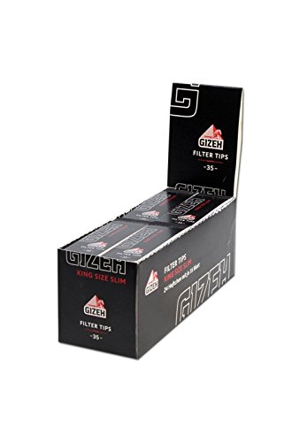 Gizeh Black' Filter Tips Regular - Box mit 24Heftchen je 35Blatt