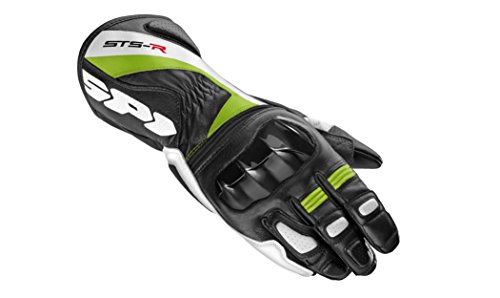 Spidi - Guanti da Moto STS-R, Nero/Verde, L