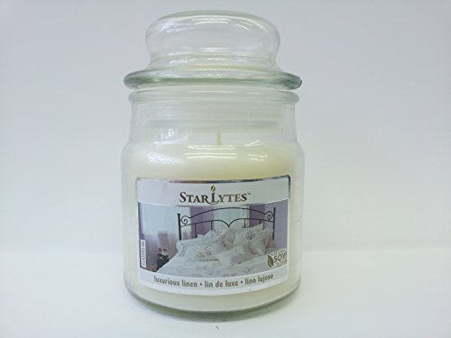 Small 3oz (85g) Glass Jar (LUXURIOUS LINEN) Scented Natural Soy Blend Candle BY MAKBROS