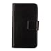 Price comparison product image Gukas Color Design PU Wallet Flip Leather with Card Slots Cover Skin Protection Case Shell For Gigaset GS160 5" (Black)