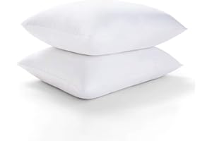 GB TEXTILE NIGHTSLEEP Pack of 2 Pillows, Luxury PLAIN Bounce Back Hollow Fibre Filling Pillow