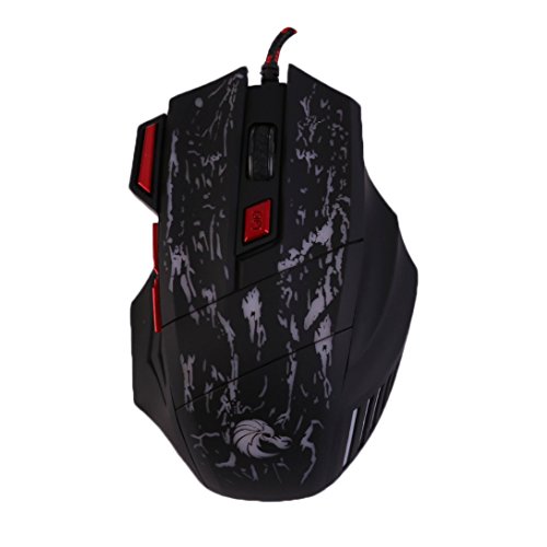 Preisvergleich Produktbild Swiftswan 5500 DPI 7 Knöpfe Bunte Rissmuster Einstellbare Wired Gaming Mouse Gamer Für Laptop PC Computer Zubehör