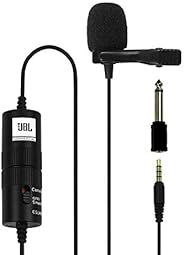 JBL Commercial CSLM20B Auxiliary Omnidirectional Lavalier Microphone With Battery For Content Creation, Voiceo