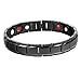 Produktbild Männer Frauen Mode Titan Magnetfeldtherapie Armband Two Tone Einstellbare Armband Magnetfeldtherapie Armband Gesundheitswesen Geschenk - Schwarz