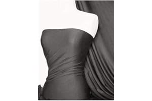 Heavy Viscose Cotton Stretch Lycra Fabric | Dressmaking & Display Material | Same Day Dispatch | Sold by The Metre | by Tia Knight (Charcoal Grey, Q896 CHGR)