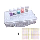 【Praktisches Design】 Die Aufbewahrungsbox verfügt über 64 kleine Boxen, die alle durch ein Gitter voneinander getrennt sind. Die äußere Box und das innere Gitter können separat verwendet werden. Es hat eine abnehmbare Schale und ein humanisiertes Dichtungsdesign, das bequem zu bedienen und zu tragen ist.