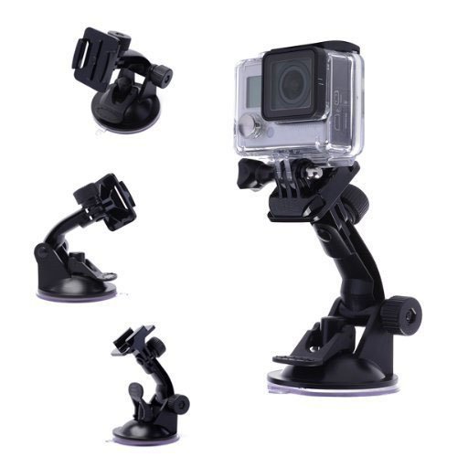 Smatree Soporte con Ventosa+ Correa de Acero Inoxidable para GoPro Hero 6/5/4/3+/3/2/1/Session