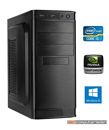 dercomputerladen Office PC System Intel, i5-6600K 4x3,5 GHz, 8GB RAM, 1000GB HDD, nVidia GT730 -2GB, inkl. Windows 10 (inkl. Installation) Computer Büro Multimedia
