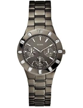 Guess Damen-Armbanduhr XS Glisten Multifunktion Analog Quarz Edelstahl beschichtet W0027L1