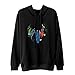 Produktbild Hmeng Frauen Langarm Kapuzenpullover Colorblock Tie Dye Print Pullover Shirt Bluse (Schwarz, M)