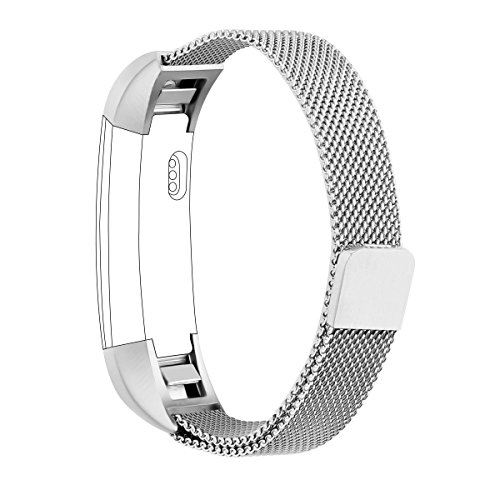 Vancle Armband für Fitbit Alta HR und Fitbit Alta, Verstellbarer Metall Edelstahl Milanaise Ersatz Band mit Magnetverschluss Verschluss für Fitbit Alta HR 2017 / Fitbit Alta 2016
