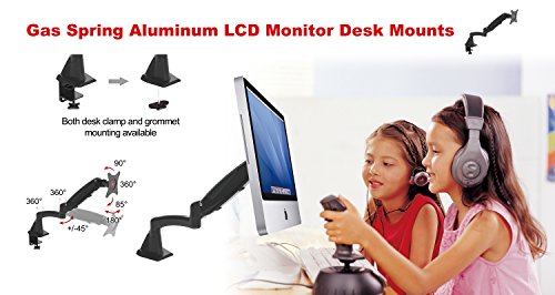 HFTEK® GM112F+D15 Monitor Standfuß Halter Tischhalterung Stand für TFT LED LCD Bildschirm Monitor 15 17 19 20 21 22 23 24 27 32 Zoll mit VESA 75 / 100 + Tablet Laptop Notebook Halterung (GM112F+D15 Weiß) - 8