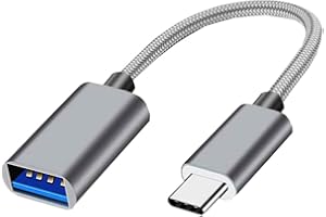 SOOIIYU Adattatore da USB C a USB, Cavo OTG Tipo C Maschio a Femmina, Compatibile con iPhone 16 Pro Max/15 Pro Max, iPad Pro, MacBook Pro/Air, Galaxy S24/S23/S22/S21, Huawei-Grigro