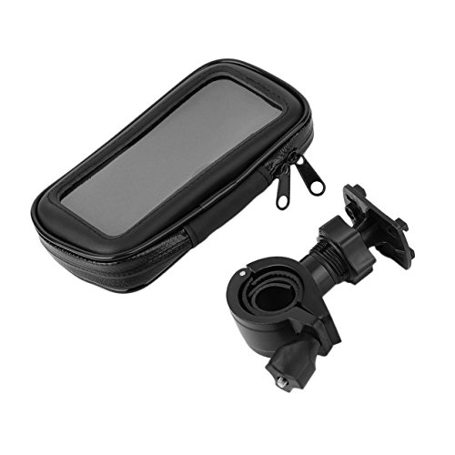 Preisvergleich Produktbild Wasserdichte Bike Bag Fahrradtasche, Vorderfahrradrahmentasche Radfahren Pannier Oberrohrlenkertasche Touch Screen mit Fahrrad-Standplatz-Halter, für 4,6 bis 5,4 Zoll intelligentes Telefon (Schwarz)