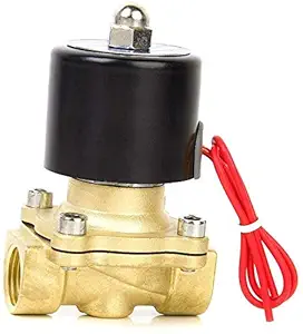 Parijata Brass Maxpure AC220V Water/Air Closed Brass Electric Solenoid Valve Water Air Fuels (1, Pipe Size - 3/4 inch)