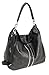 Produktbild Jennifer Jones Taschen Damen Damentasche Handtasche Schultertasche Umhängetasche Tasche groß XL Hobo Bag schwarz (3447)