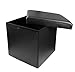Large Faux Leather Ottoman Folding Storage Pouffe Toy Box Foot Stool Seat Single in Black