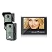 Produktbild Kabellose Video Funk Türsprechanlage mit 2 x Türklingel und 1 x 7 Zoll Farb Monitor und PIR-Bewegungsmelder, Doorsafe 4770