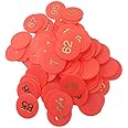 VINAYAKAMART Plastic Numerical Token/Coins (1 to 200) Number Coins Orange Colur