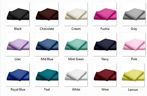 Dulce Lino Easycare & Long Lasting Pollycotton Flat Sheet (Black Single)