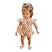 Produktbild feiXIANG Neugeborene Bekleidung Kinder Mädchen Blumen - Overall Outfit Playsuit Kleidung Mädchen Romper Gedruckt Babykleidung (60, Beige)