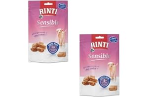 Rinti Sensible Snack Ente | Doppelpack | 2 x 120 g | Ergänzungsfuttermittel für ausgewachsene Hunde | Für empfindliche Hunde | Leicht verdaulich mit der Echtfleisch-Garantie