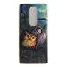 Produktbild LG Zero / Class Hülle, Hozor Gemaltes Muster Transparent Kante Silikonhülle Ultra Slim Weich TPU Silikon Kratzfeste Handyhülle Schutz Case Backcover - Lila Eulen