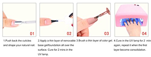 Elite99 UV Nagellack Nail Gel Polish Farbgel Nagelgel Nudefarbe Gelish(7x Stück) - 3