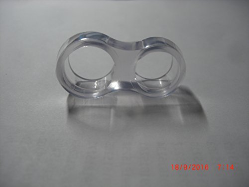 HKB ® 2 Stück Türgriff Puffer und Fenstergriff Puffer / 46 x 24 mm / transparent / 2er Set - 3