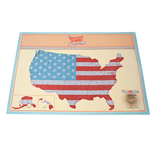 Luckies of London Rubbel- Weltkarte USA Ausgabe| individuell gestaltetes Poster mit Weltkarte - 4