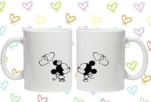 micky house and minni mouse his and hers mug set valentines day gift idea present