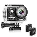 Produktbild iRulu Action Kamera 4K Sony Sensor 16MP WiFi Sport Kamera mit 2"4X Zoom Wasserdichter Kamera 170 ° Weitwinkel mit 2 Batterien und Reichlich Montage Zubehör Kits mit Free Tragetasche