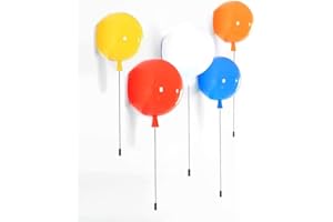 DUNMW Lampada da parete a palloncino creativo Lampada da parete a palloncino colorato Lampada da parete per camera dei bambini Lampada da parete decorativa per camera da letto, interruttore a fune