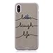 Produktbild iPhone X Hülle ,Edaroo Ultra Dünn Leicht Transparent Klar Silikon Handyhülle mit Süßes Bunt Motiv SchutzHülle TPU Gel Weiche Dünne Silikon Rückseiten Hülle Backcase Cover für Apple iPhone X - Zitat Love Laugh Life