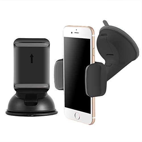 ORAELE KFZ PKW Auto Halterung fÃ¼r Smartphone Handy an Windschutzscheibe - Universal mit Kugelgelenk 360Â°drehbar Autohalterung Handyhalterung Armaturenbrett Windschutzscheibe Handyhalter Halter - Schwarz