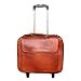 Leather World Trendy Tan Genuine Leather Overnight Luggage Bag genuine leather office bags laptop bags briefcase RS.5499.00