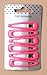 Allsorts® Card of 6 Hot Pink Hair Bendie Clips Grips Hair Clip
