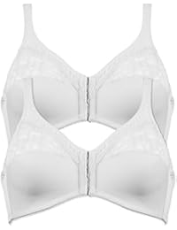 Naturana Pack de 2 Sujetador sin aros con cierre en la parte delantera 885943