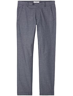FIND Herren Schmal geschnittene Pindot-Anzughose