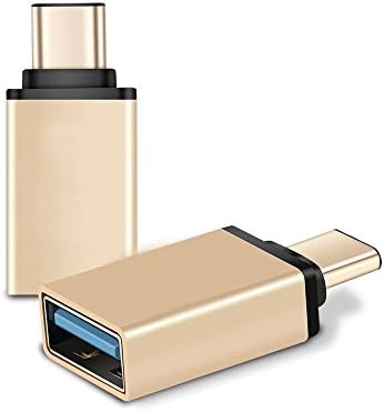 USB-C to USB Adapter, XMDirect USB 3.0 High Speed full Aluminum Type-C Thunderbolt 3 to USB-A OTG Cable Mini Converter for Macbook Pro 2016, ChromeBook Pixel, Nexus 5X, Nexus 6P, Nokia N1, OnePlus 2 and More (2-Pack)