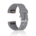 Produktbild Ersatz Armbänd für Fitbit Charge 2, CAM-ULATA Weiche Silikon Verstellbare Einstellbare Zubehör Band Ersatzband Uhrenarmband Ersatz Armband für Fitbit Charge 2 Smartwatch Herzfrequenz Sport Fitness Tracker, Grau
