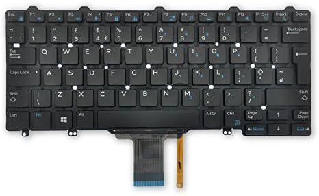 Dell Latitude 5270, 7270 UK English QWERTY Backlit Keyboard 44K3X